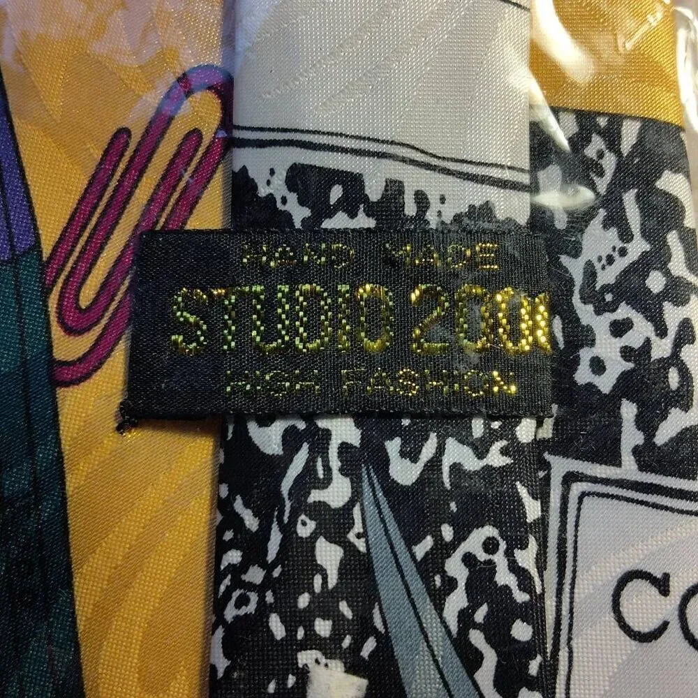Rare Vintage Handmade Tie by Studio 2001 Teachers Pet